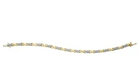 10K Yellow Gold 0.10cttw Diamond Tennis Bracelet