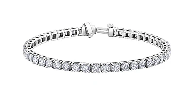 14K White Gold cttw Lab Grown Diamond Tennis Bracelet