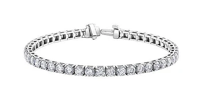 14K White Gold cttw Lab Grown Diamond Tennis Bracelet