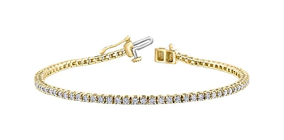 10K Yellow Gold 2.00cttw Diamond Tennis Bracelet