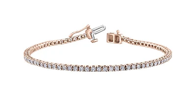 Rose Gold Diamond Tennis Bracelet