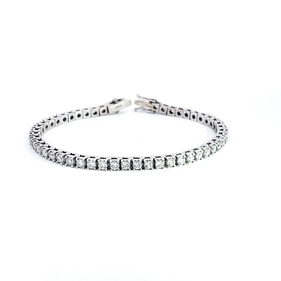 14K White Gold 4.60cttw Diamond Tennis Bracelet, 7"