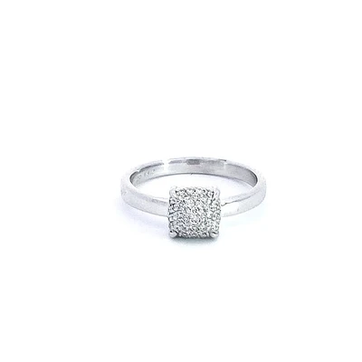 14K White Gold 0.35ctts Diamond Ring - /