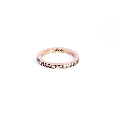 14K Rose Gold 0.40cttw Diamond Eternity Ring, size 6