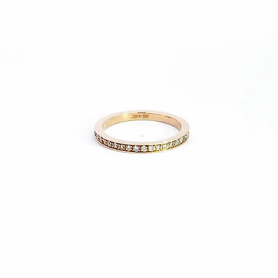 14K Yellow Gold 0.40cttw Diamond Eternity Ring, size 6