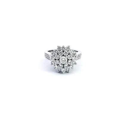 14K White Gold 1.95cttw Diamond Ring, size 6.5