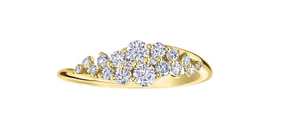 10K Yellow Gold Diamond 0.50cttw Ring, Size 6.5