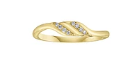 10K Yellow Gold Diamond 0.05cttw Ring, Size 6.5