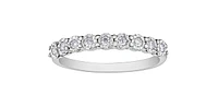 10K White Gold 0.15cttw Illusion Setting Diamond Ring, size 6.5