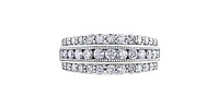 10K White Gold 1.00cttw Illusion Setting Diamond Ring, size 6.5