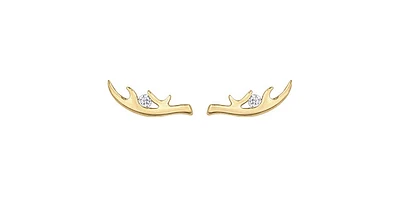 10K Yellow Gold 0.04cttw Canadian Diamond Stud Earrings