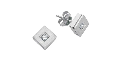 10K White Gold 0.10cttw Diamond Stud Earrings