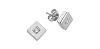 10K White Gold 0.10cttw Diamond Stud Earrings