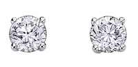 14K White Gold 0.50cttw Canadian Diamond Earrings