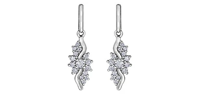 10K White Gold 0.50cttw Diamond Earrings
