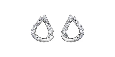 10K White Gold 0.20cttw Diamond Earrings