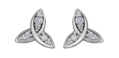 10K White Gold 0.15cttw Diamond Earring
