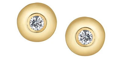 10K Yellow Gold 0.10cttw Diamond Stud Earrings
