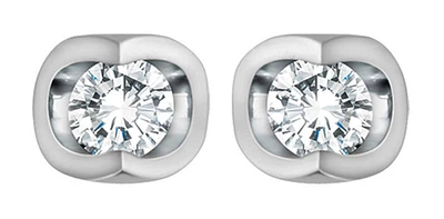 14K White Gold 0.20cttw Diamond Stud Earrings