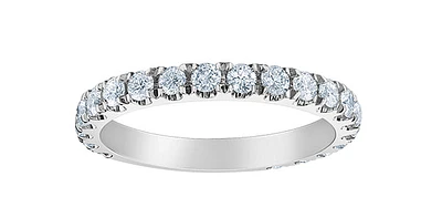 14K White Gold 1.00cttw Lab Grown Diamond Band