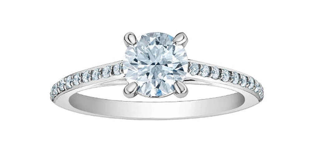 14K Gold 1.23cttw Lab Grown Diamond Engagement Ring - /