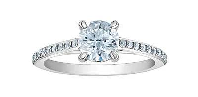 14K Gold 1.23cttw Lab Grown Diamond Engagement Ring - /