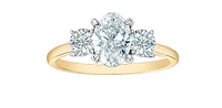 14K Gold 1.55cttw Lab Grown Diamond 3 Stone Ring - /