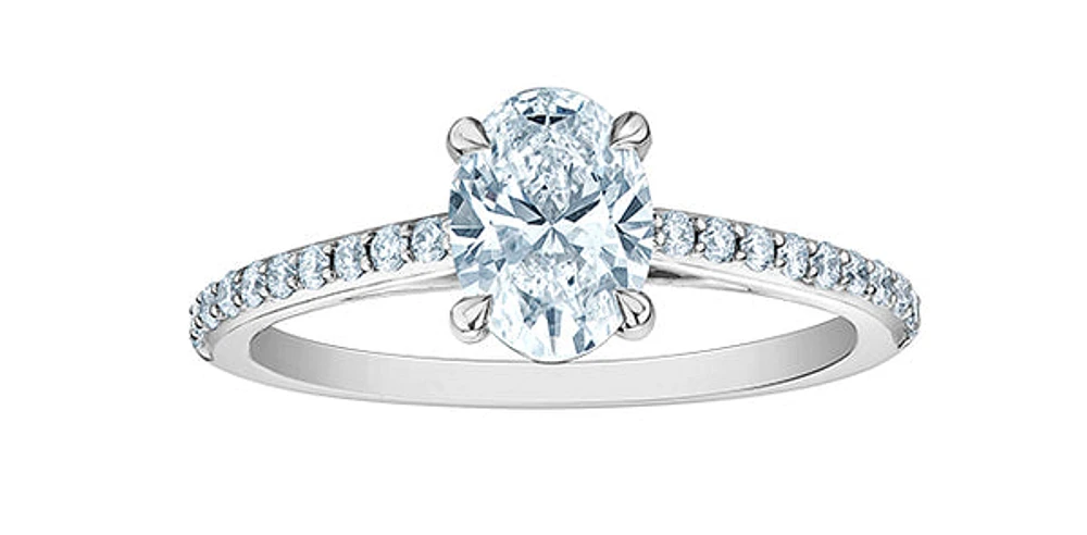 14K Gold 1.20cttw Lab Grown Diamond Engagement Ring, 6.5 - /