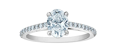14K Gold 1.20cttw Lab Grown Diamond Engagement Ring, 6.5 - /