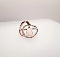 Moonstone and Diamond Ring