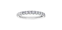 10k White Gold 1.00cttw Diamond Pave Ring, size 6.5