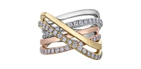 Tri Tone Diamond Ring