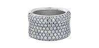10K White Gold 2.00cttw Diamond Pavé Ring-Size 6.5