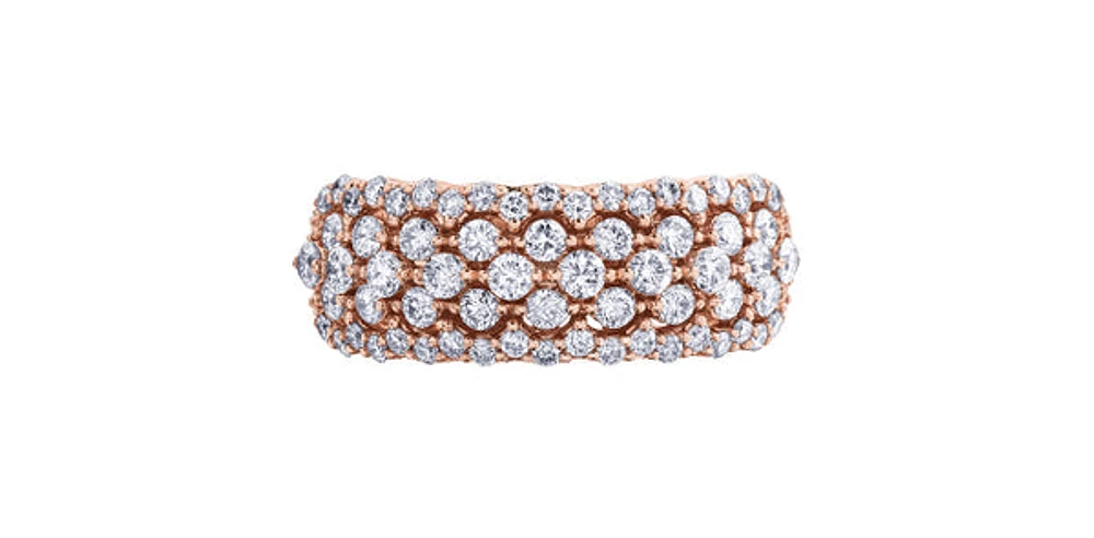 Tracking - 10K Rose Gold 1.00cttw Diamond Ring, size 6.5
