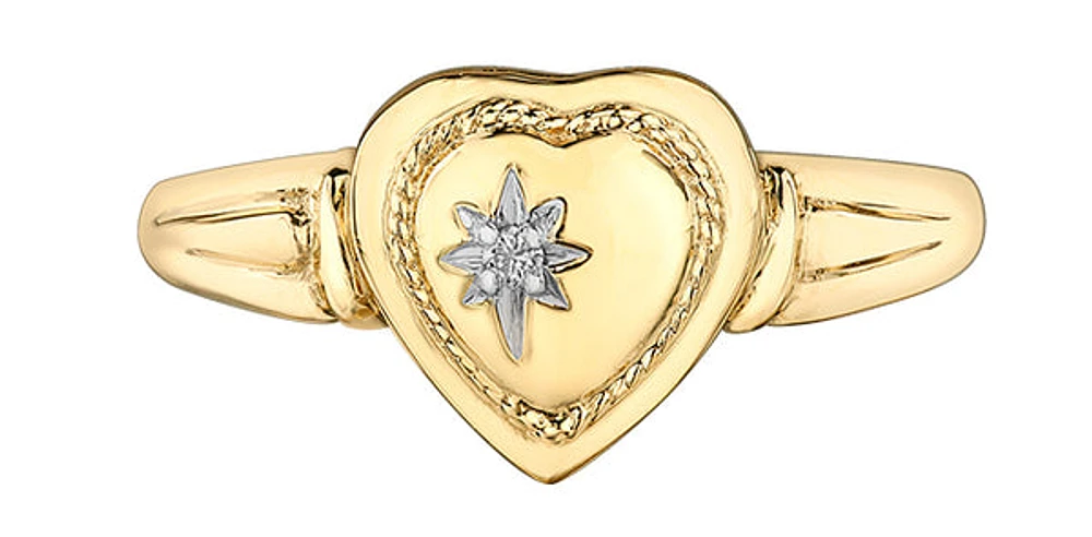 Heart Shape Signet Ring