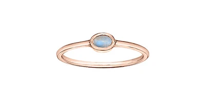 10K Rose Gold 0.25cttw Genuine Moonstone Ring, size 6.5