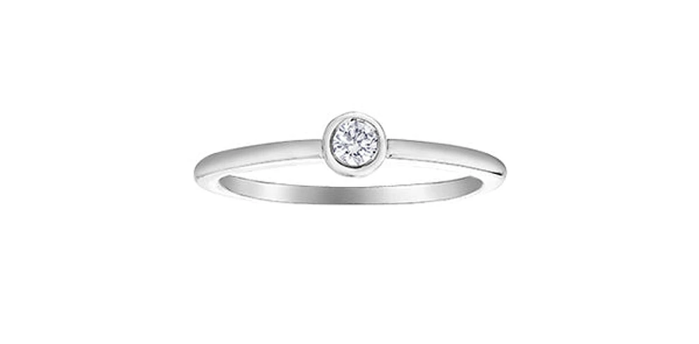 10K White Gold 0.15cttw Diamond Ring
