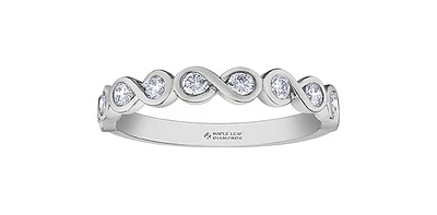 14K White Gold 0.40cttw Canadian Diamond Infinity Ring