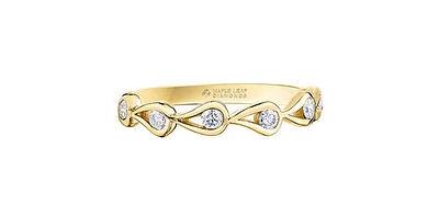 14K Yellow Gold 0.24cttw Canadian Diamond Ring - Size 7