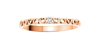 10K Rose Gold 0.02cttw Diamond Heart Shaped Ring