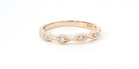 Tracking - 10K Yellow Gold Diamond 0.08cttw Round Cut Band, 6.5