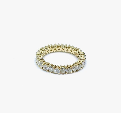 14K Moissanite Eternity Band