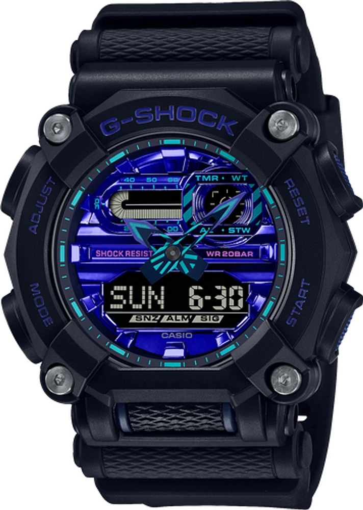 Casio G-Shock Analog Digital Watch, Virtual Blue Series GA900VB-1A