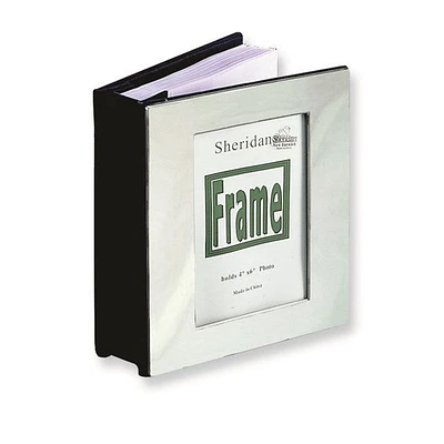 Chrome-plated Frame Cover (Holds 100- 4x6 Photos) Photo Album