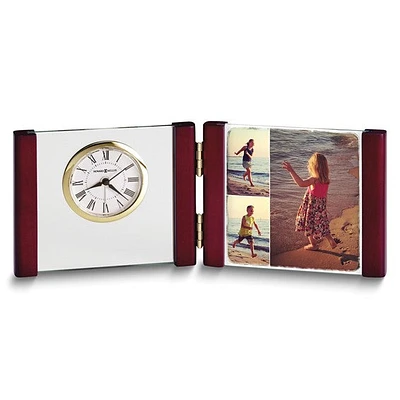 Howard Miller Hadin 4x4 Photo Satin Rosewood Finish Quartz Alarm Clock