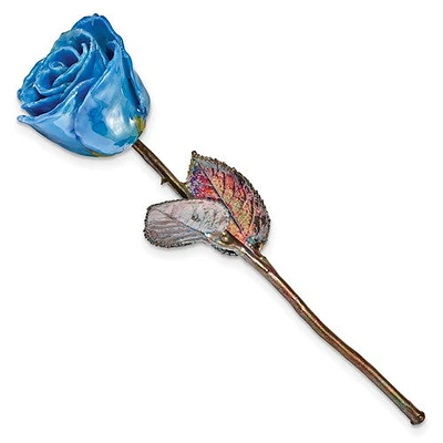 Copper Dipped Lacquered Genuine Navy Blue Rose