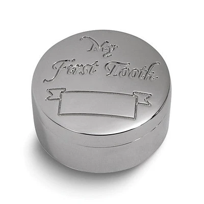 Nickle-Plated Round First Tooth and First Curl Boxes