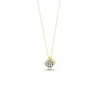 10K Yellow Gold 0.13cttw Diamond Pendant, 18"
