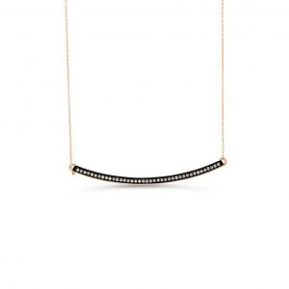 10K Rose Gold 0.08cttw Diamond Pendant, 18"