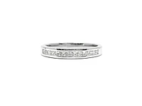 14K White Gold 0.40ctts Princess Cut Diamond Wedding Band